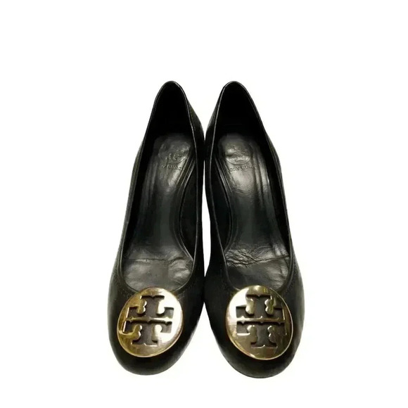 Tory Burch Shoes - Tory Burch Women’s Black Ballet Flats Gold Logo – Classic Casual Slip On